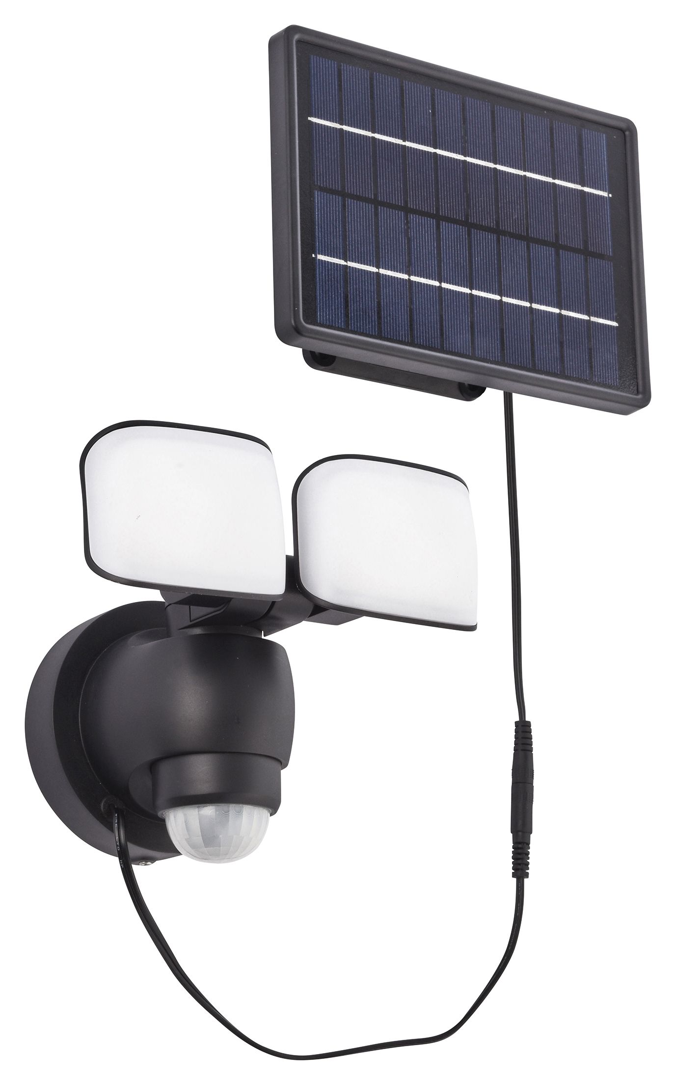 Image of Saxby Omega Solar Abs Plastic & Frosted Polycarbonate Outdoor Security Light - Black