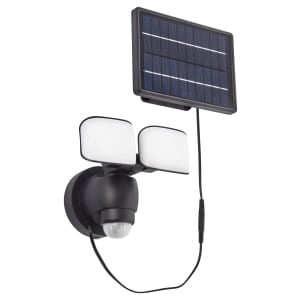 Saxby Omega Solar Black Abs Plastic & Frosted Polycarbonate Security Light