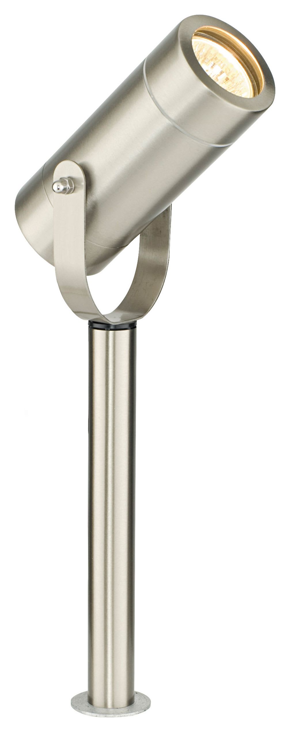 Saxby Atom Brushed Steel & Clear Glass Spike
