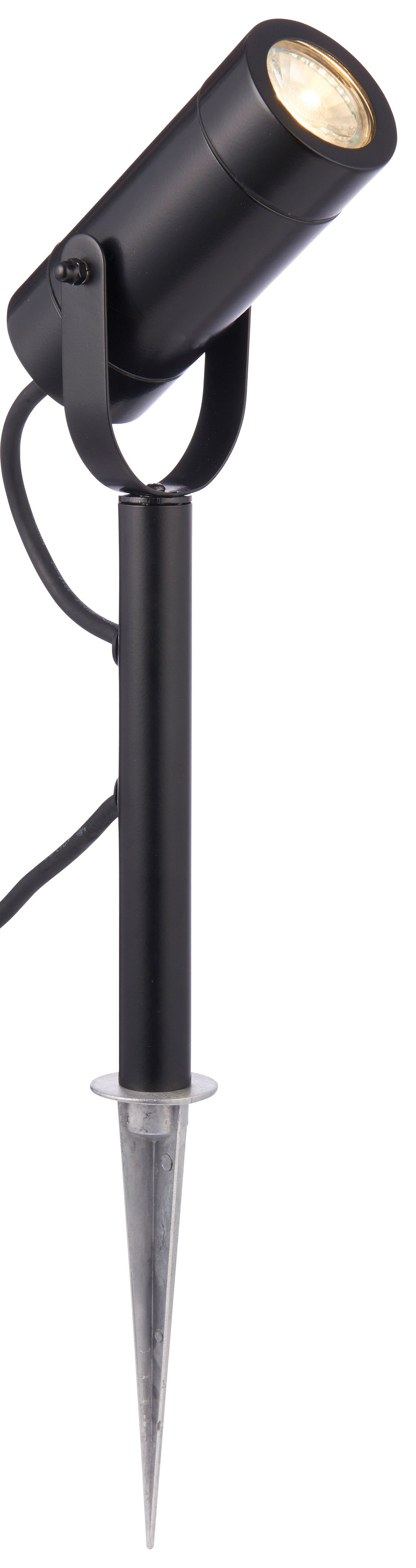 Image of Saxby Atom 310mm Matt Black Paint & Clear Glass Spike Light