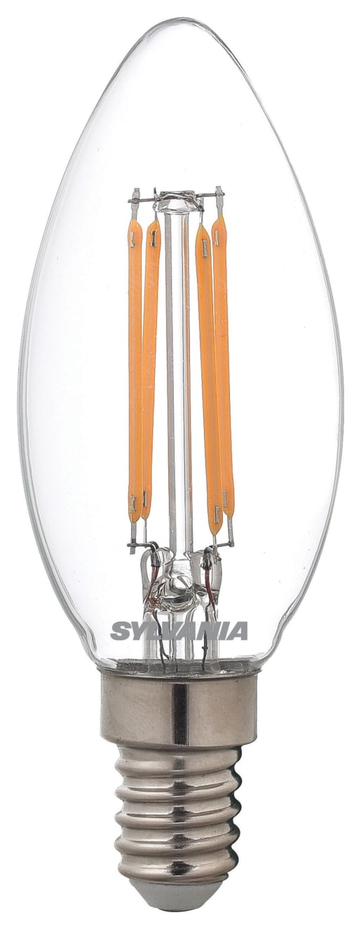 Sylvania LED Candle Retro Filament Lamp, Dimmable 470Lm,