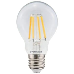 Sylvania LED Gls Clear Filament Dimmable Warm White E27 Cap Fitting 806LM