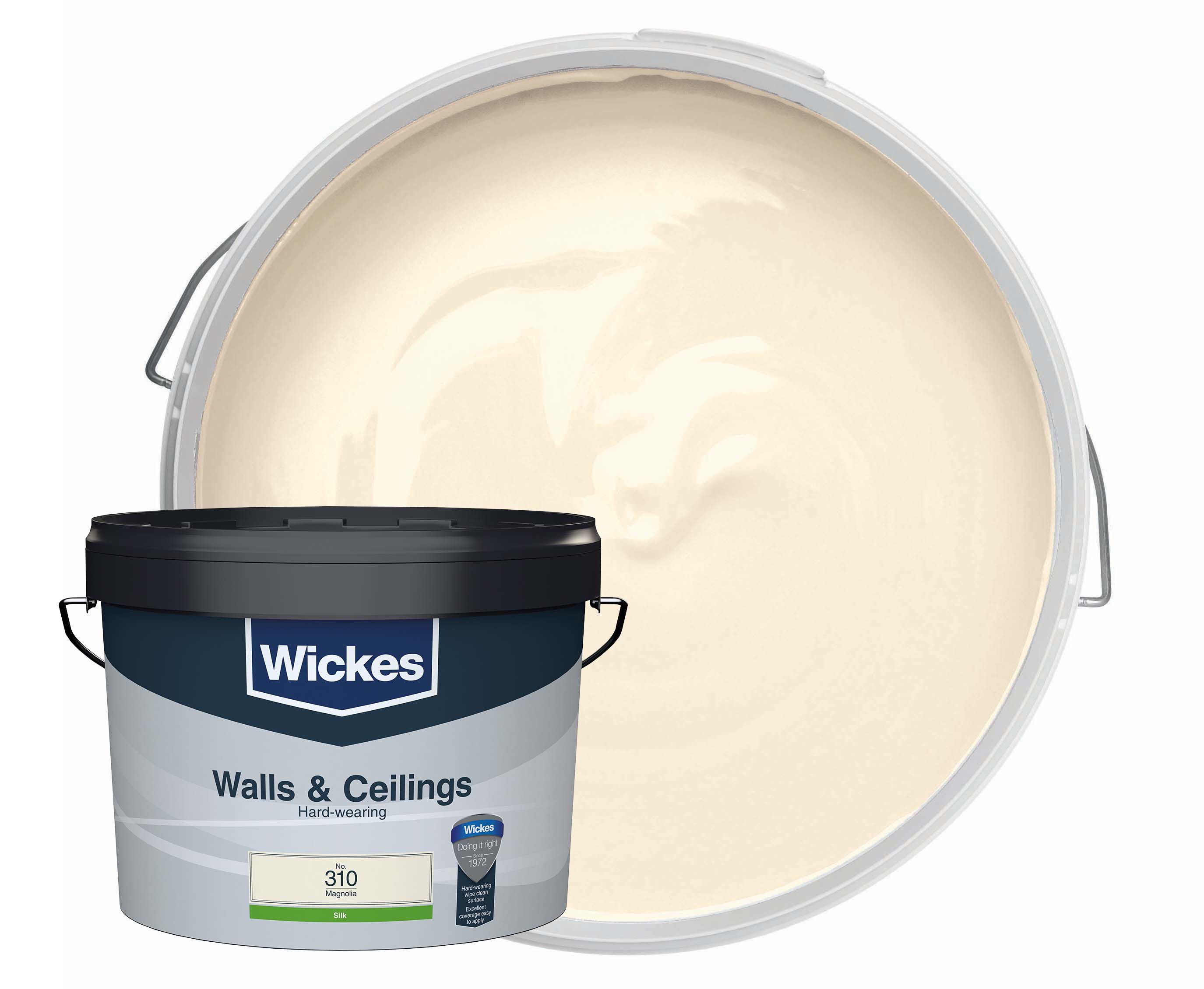 Wickes Vinyl Silk Emulsion Paint - Magnolia - 10L