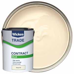Wickes Trade Contract Silk Emulsion Paint - Magnolia - 5L