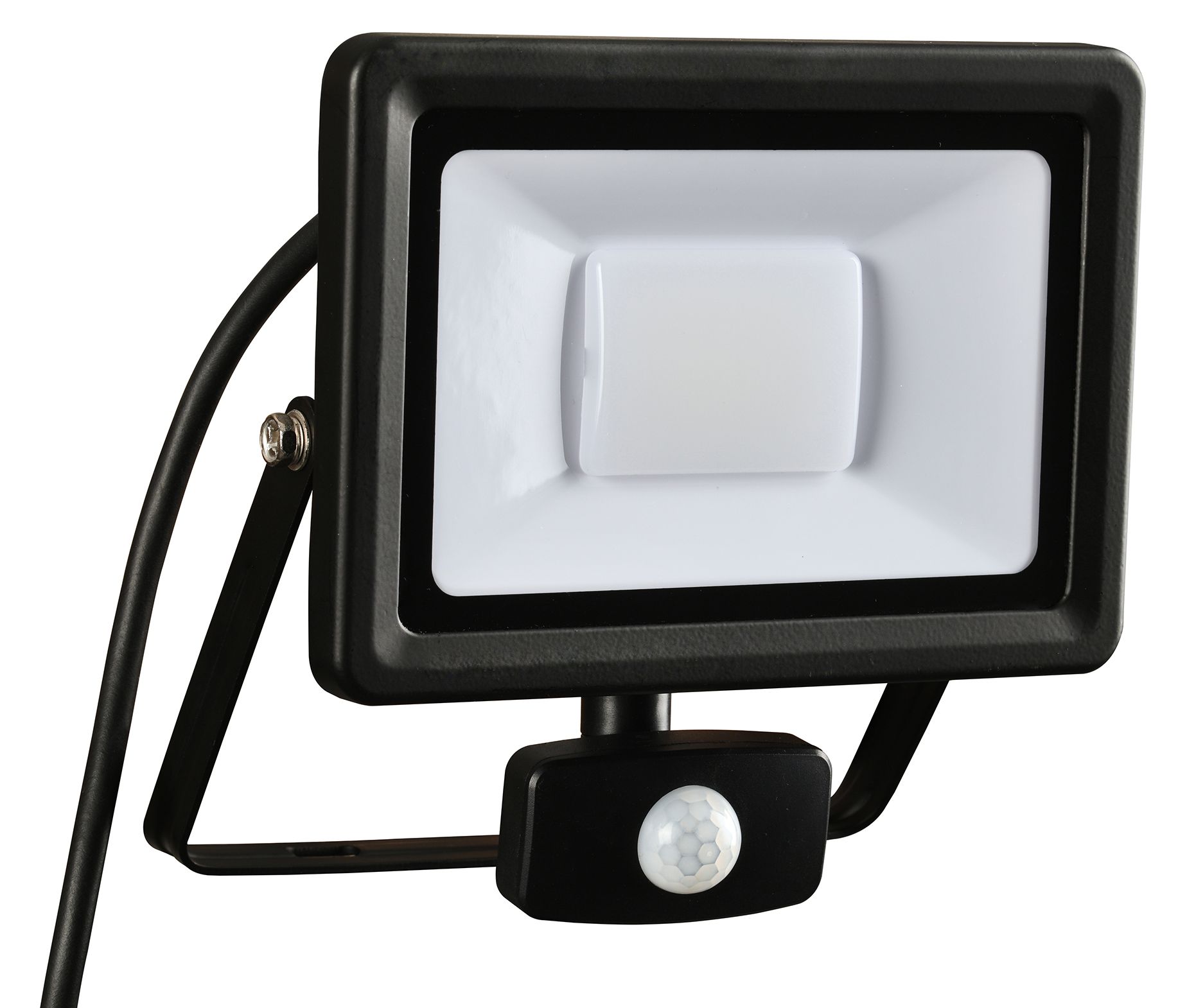 Image of Aluminium IP44 PIR Sensor Black Finish Flood Light - 30W