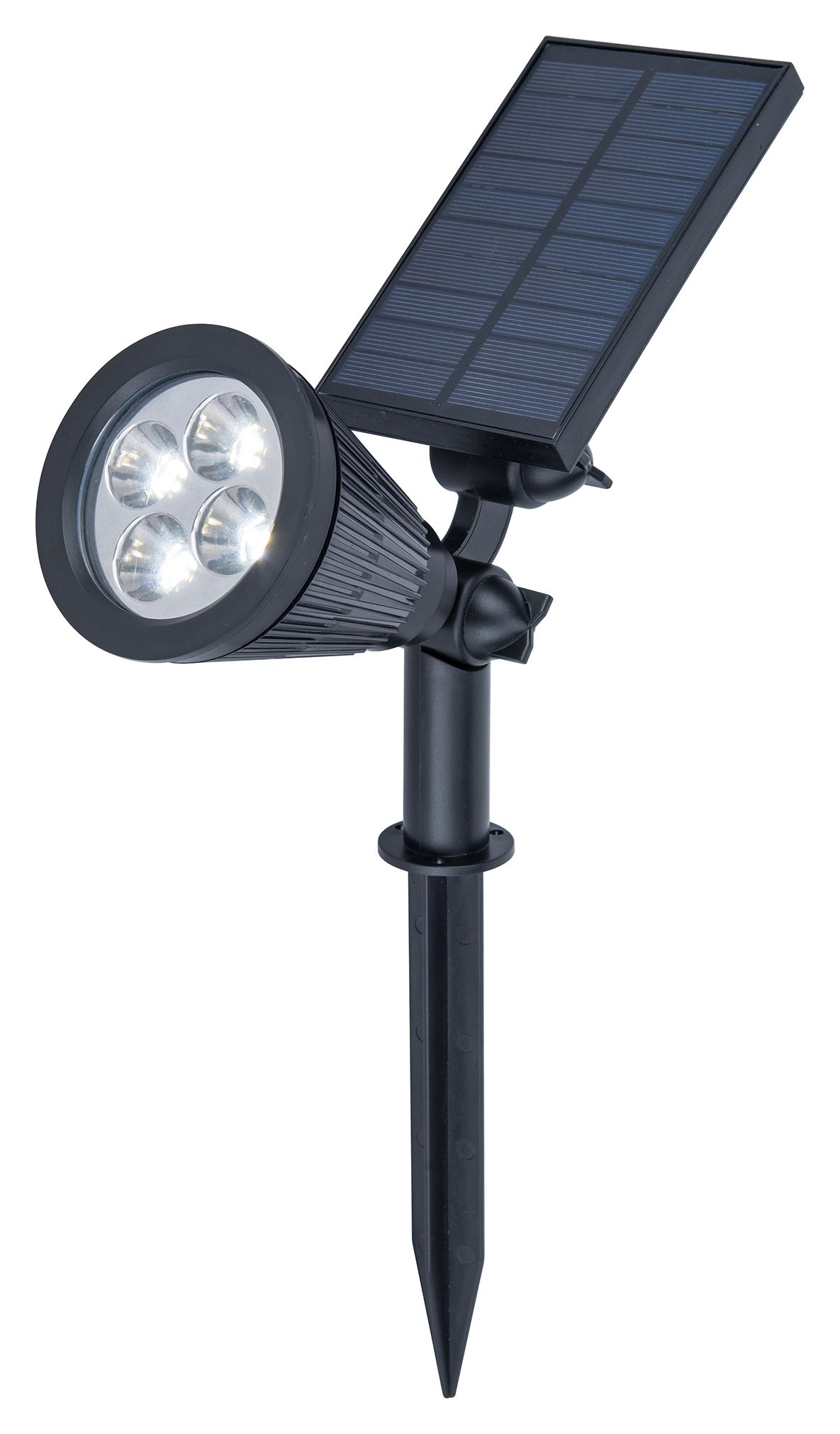 Image of Lutec Solar Superspot LED Outdoor Spike Light with Integrated Solar Panel