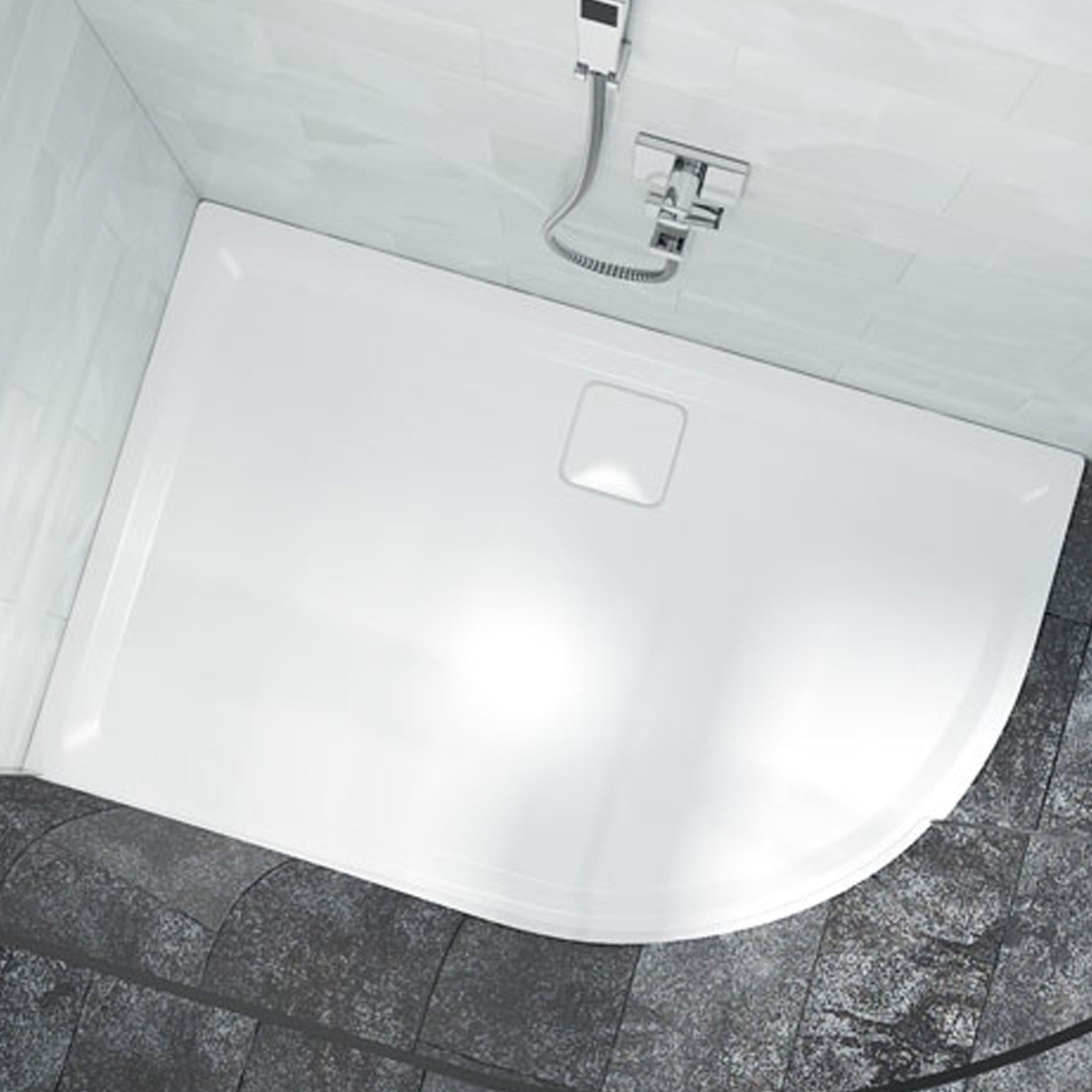 Nexa By Merlyn 25mm Offset Quadrant Low Level Right Hand White Shower