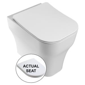 Image of Wickes Siena Easy Clean Back To Wall Furniture Pan & Soft Close Wrap Over Seat - 360mm