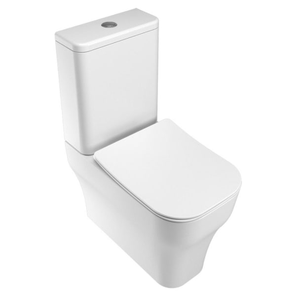 Wickes Siena Easy Clean Close Coupled Toilet Pan & Soft Close Wrap Over Seat - 360mm