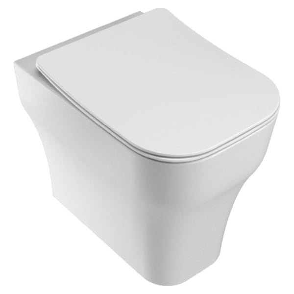 Wickes Siena Easy Clean Back To Wall Furniture Pan & Soft Close Slim Sandwich Seat - 360mm