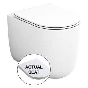 Wickes Teramo Easy Clean Back to Wall Toilet Pan & Soft Close Seat