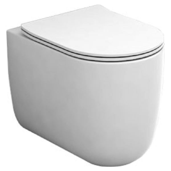 Wickes Teramo Easy Clean Back To Wall Furniture Pan & Soft Close Slim Sandwich Seat - 360mm