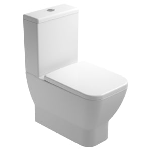 Wickes Emma Cloakroom Easy Clean Close Coupled Toilet Pan, Cistern & Soft Close Seat