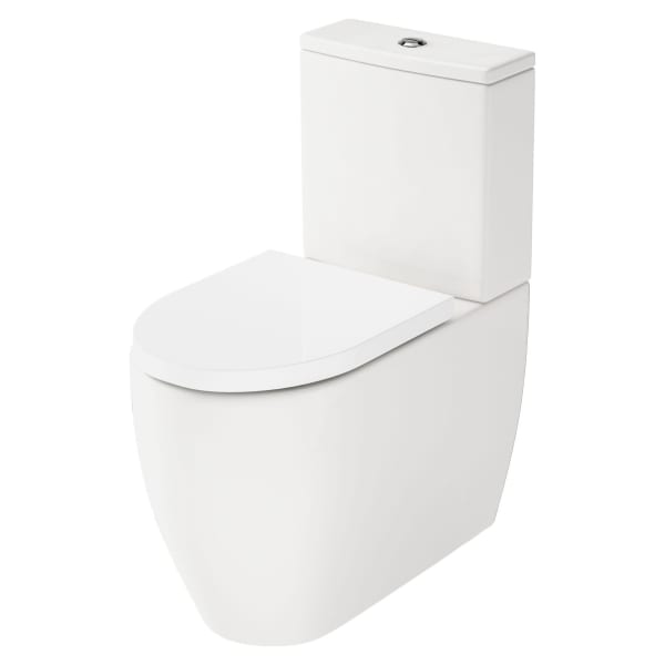 Wickes Galeria Fully Shrouded Close Coupled Toilet Pan, Cistern & Soft Close Seat