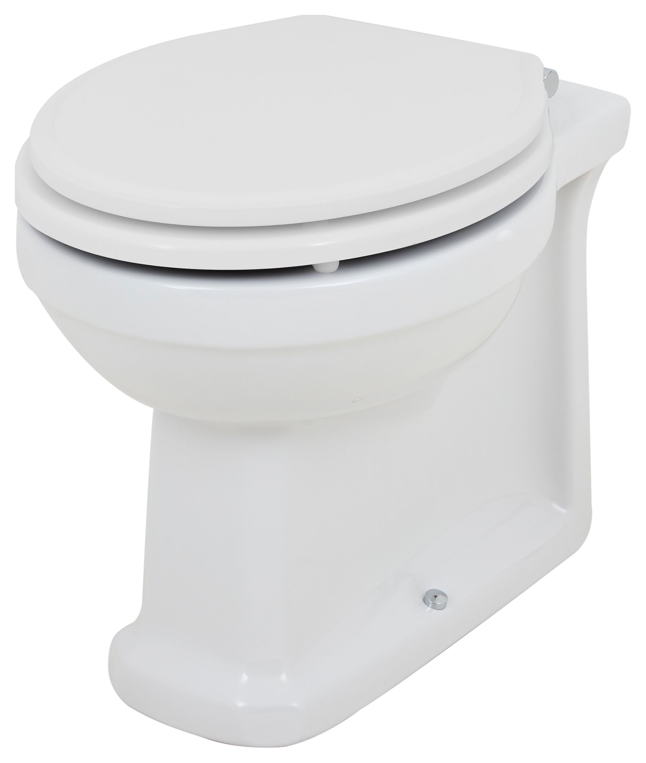 Image of Wickes Oxford Traditional Back To Wall Furniture Pan & White Soft Close Seat