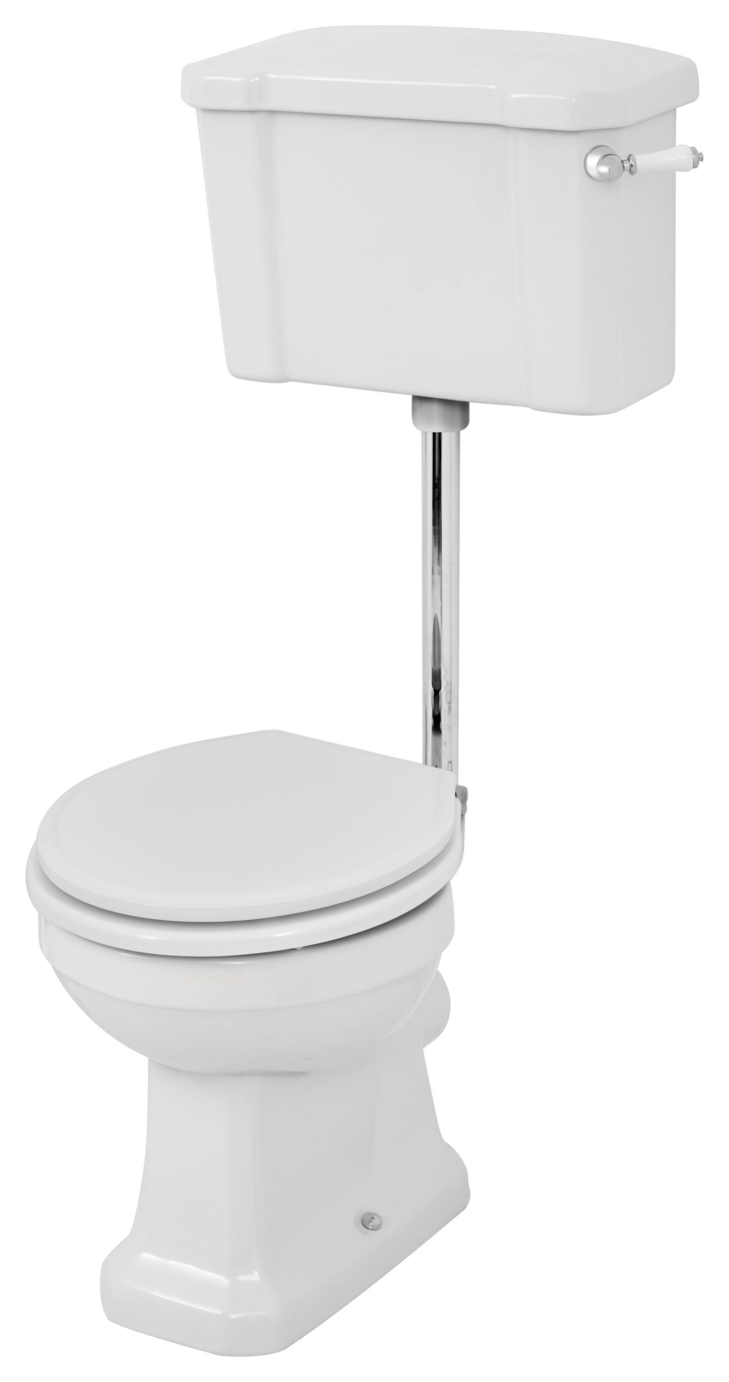 Image of Wickes Oxford Traditional Low Level Toilet Pan, Cistern & White Soft Close Seat