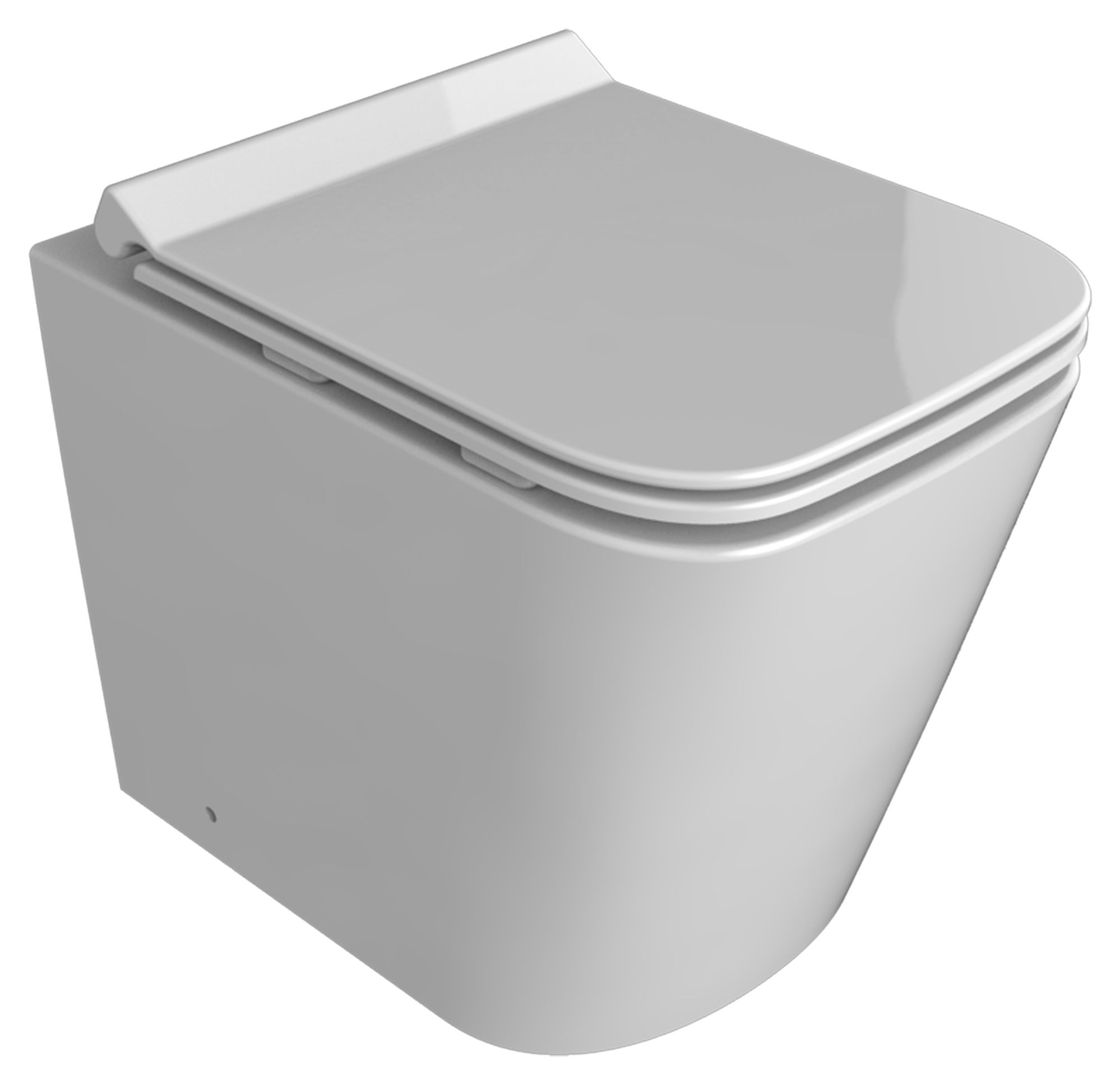 Image of Wickes Meleti Easy Clean Back To Wall Toilet Pan & Soft Close Slim Seat - 400 x 350mm