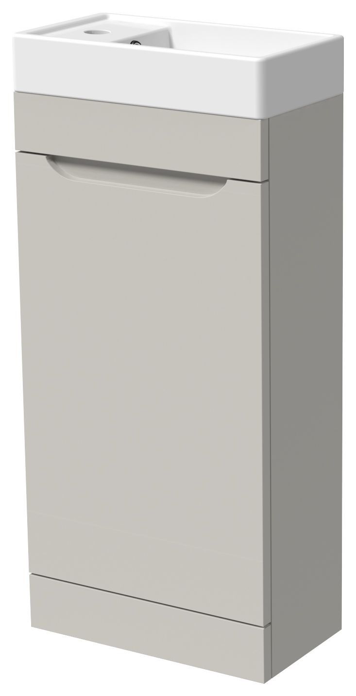 Wickes Malmo Light Grey Cloakroom Freestanding J Pull