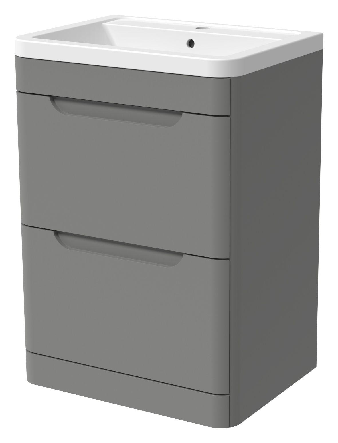 Wickes Malmo Dust Grey Freestanding J Pull Vanity Unit & Basin