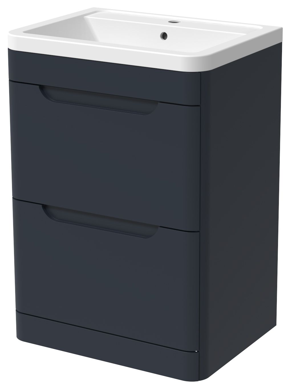 Wickes Malmo Indigo Blue Freestanding J Pull Vanity Unit & Basin