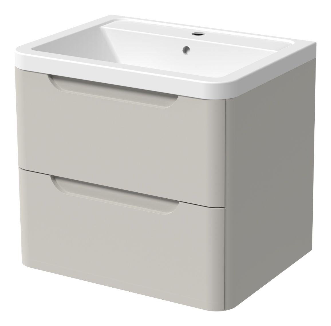 Wickes Malmo Light Grey Wall Hung J Pull Vanity Unit & Basin