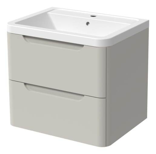 Wickes Malmo Light Grey Wall Hung J, Sink With Vanity Unit Wickes
