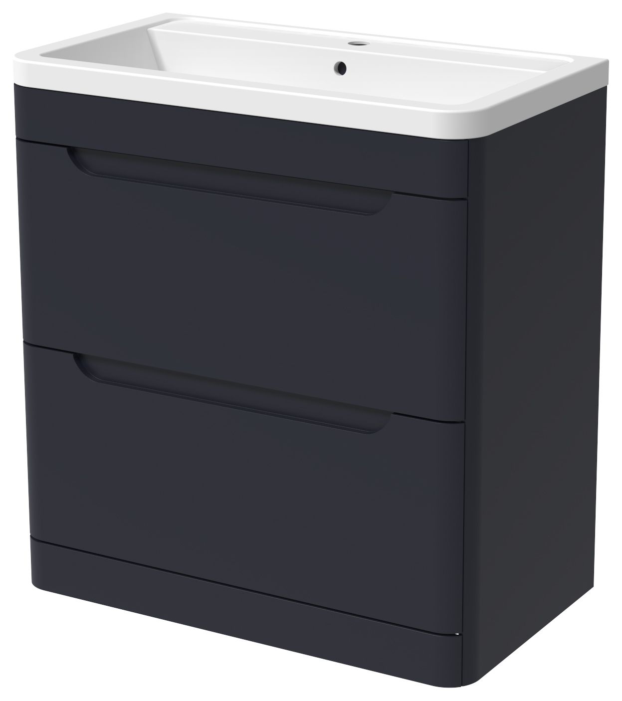 Image of Wickes Malmo Indigo Blue Freestanding J Pull Vanity Unit & Basin - 967 x 800mm