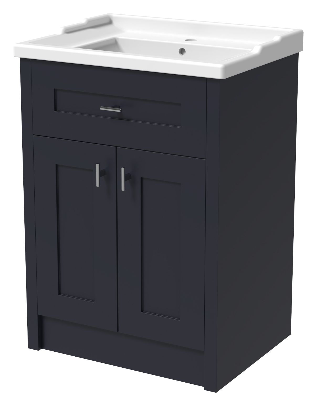 Image of Wickes Hayman Indigo Blue Traditional Freestanding Vanity Unit & Basin - 1033 x 600mm