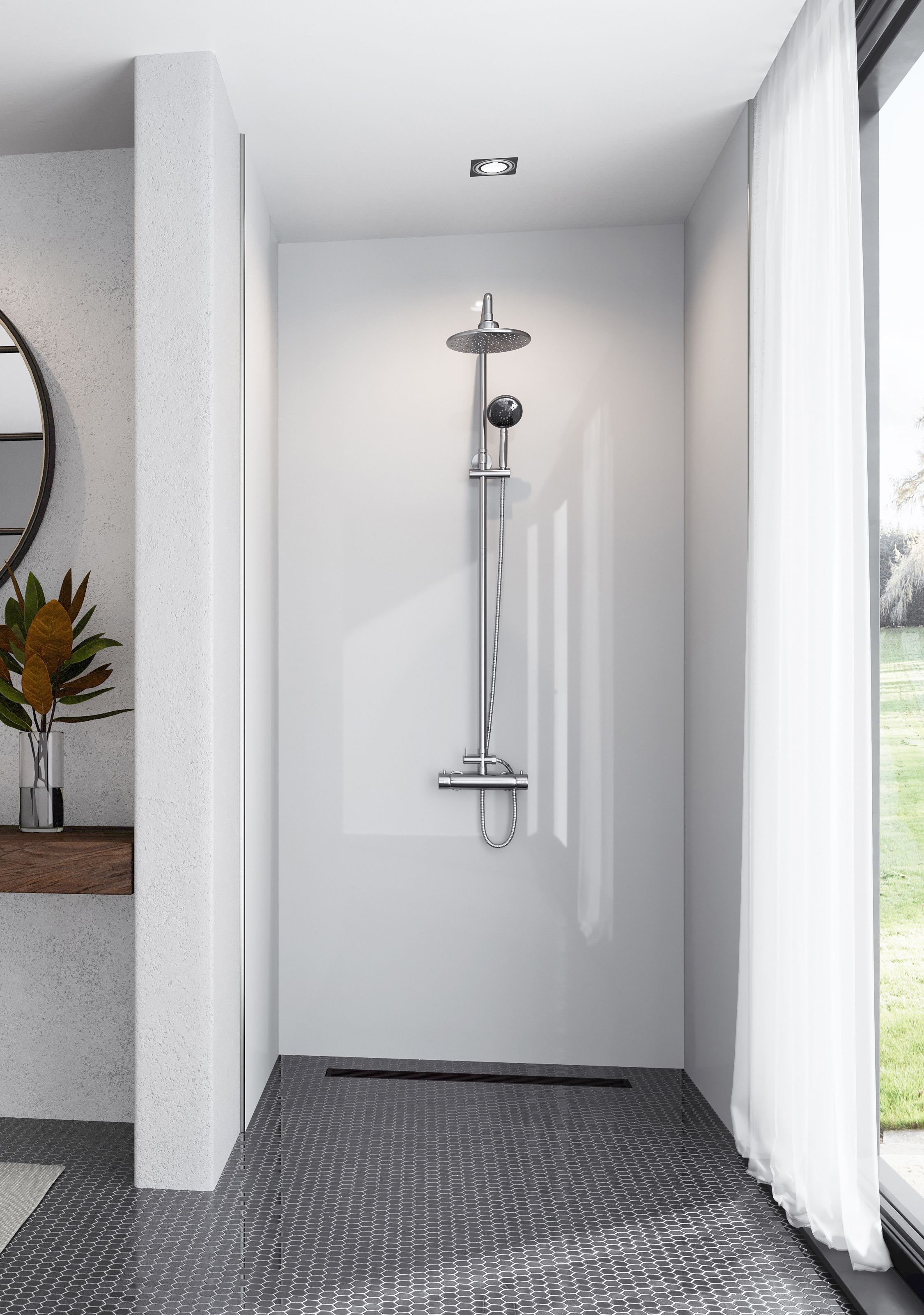 Mermaid Elite Artico 3 Sided Shower Panel Kit Wickes.co.uk