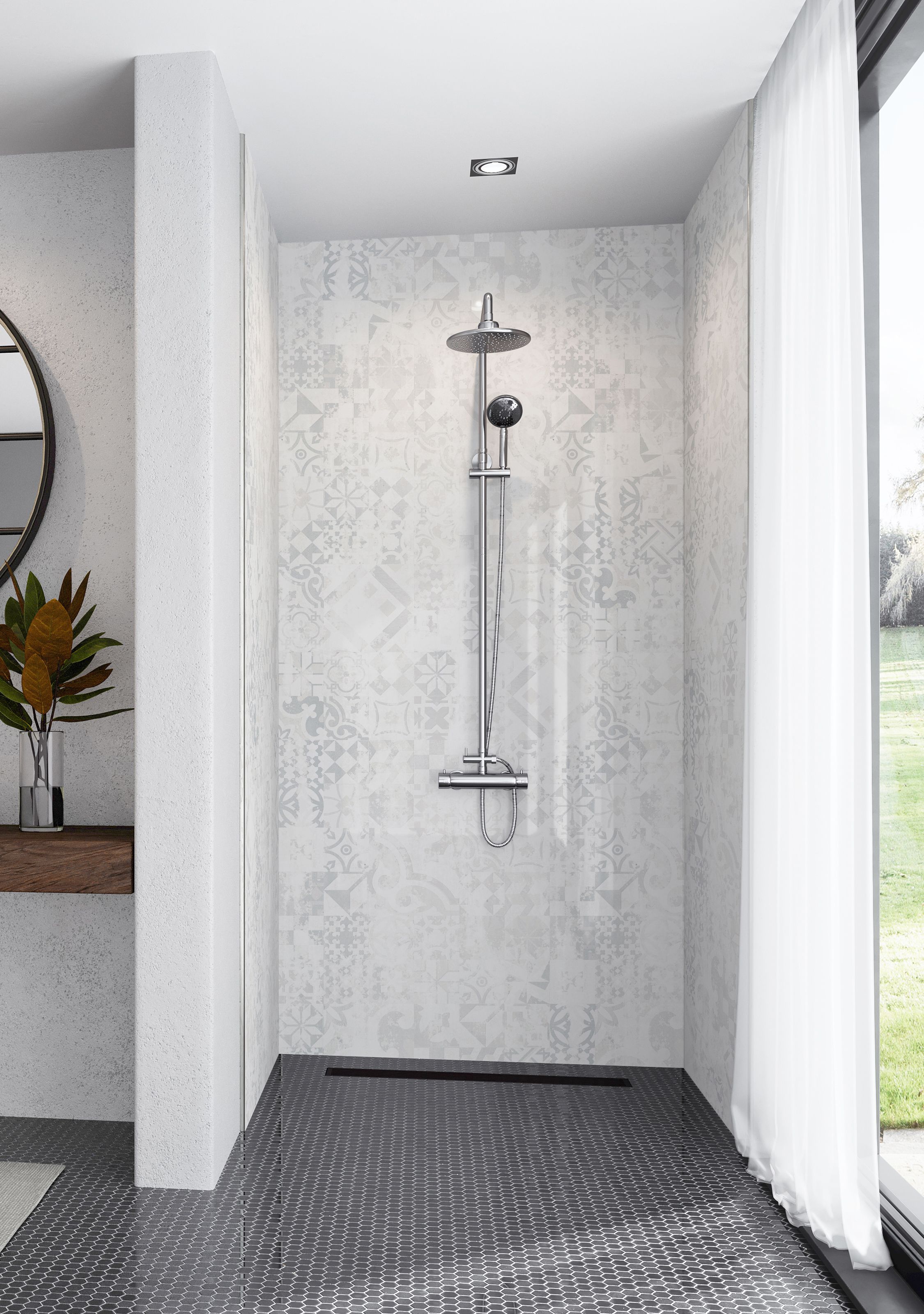 Mermaid Elite Padova 3 Sided Shower Panel Kit - 900 x 900mm