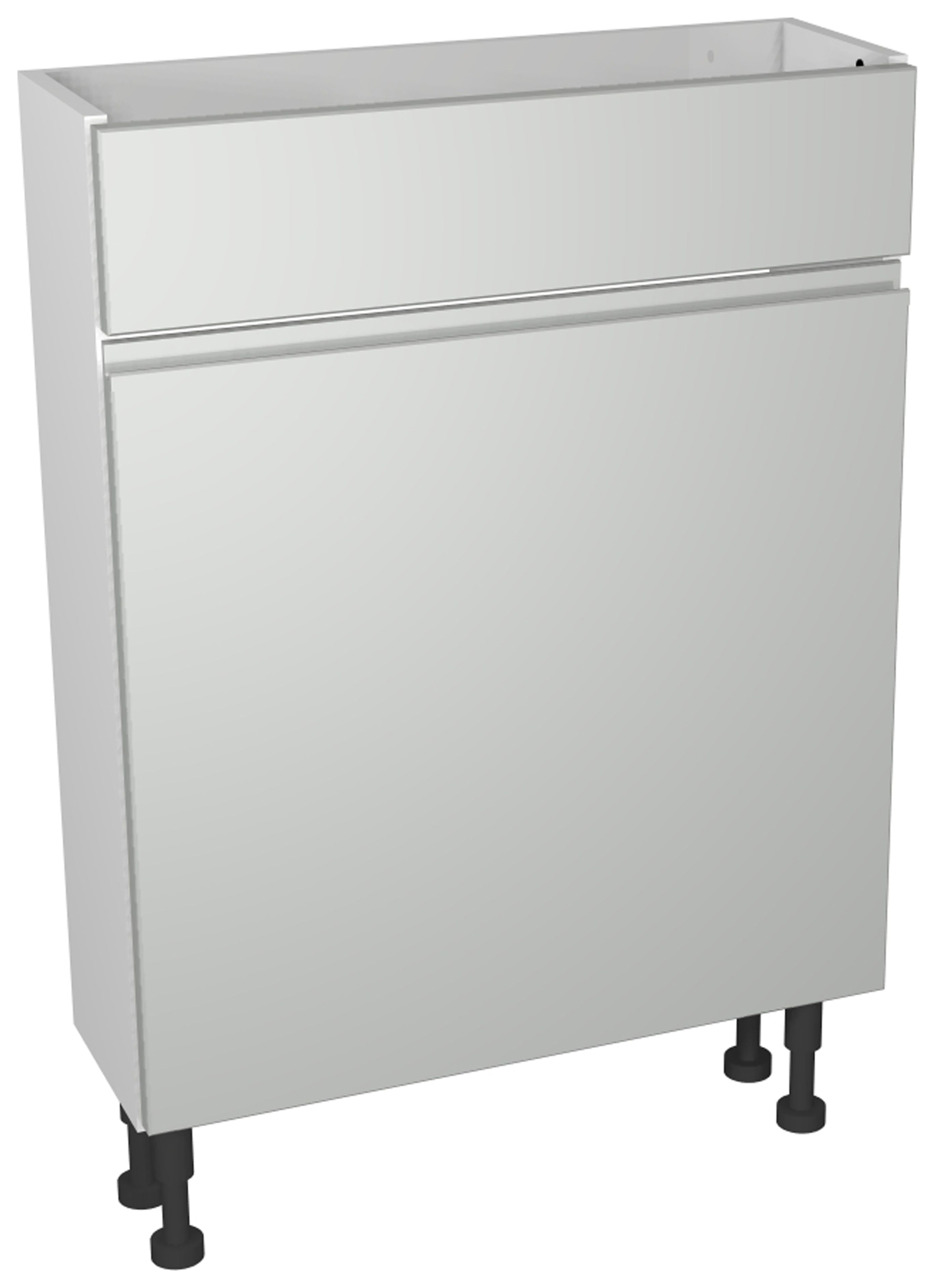 Image of Wickes Hertford Gloss Grey Compact Toilet Unit - 600 x 735mm
