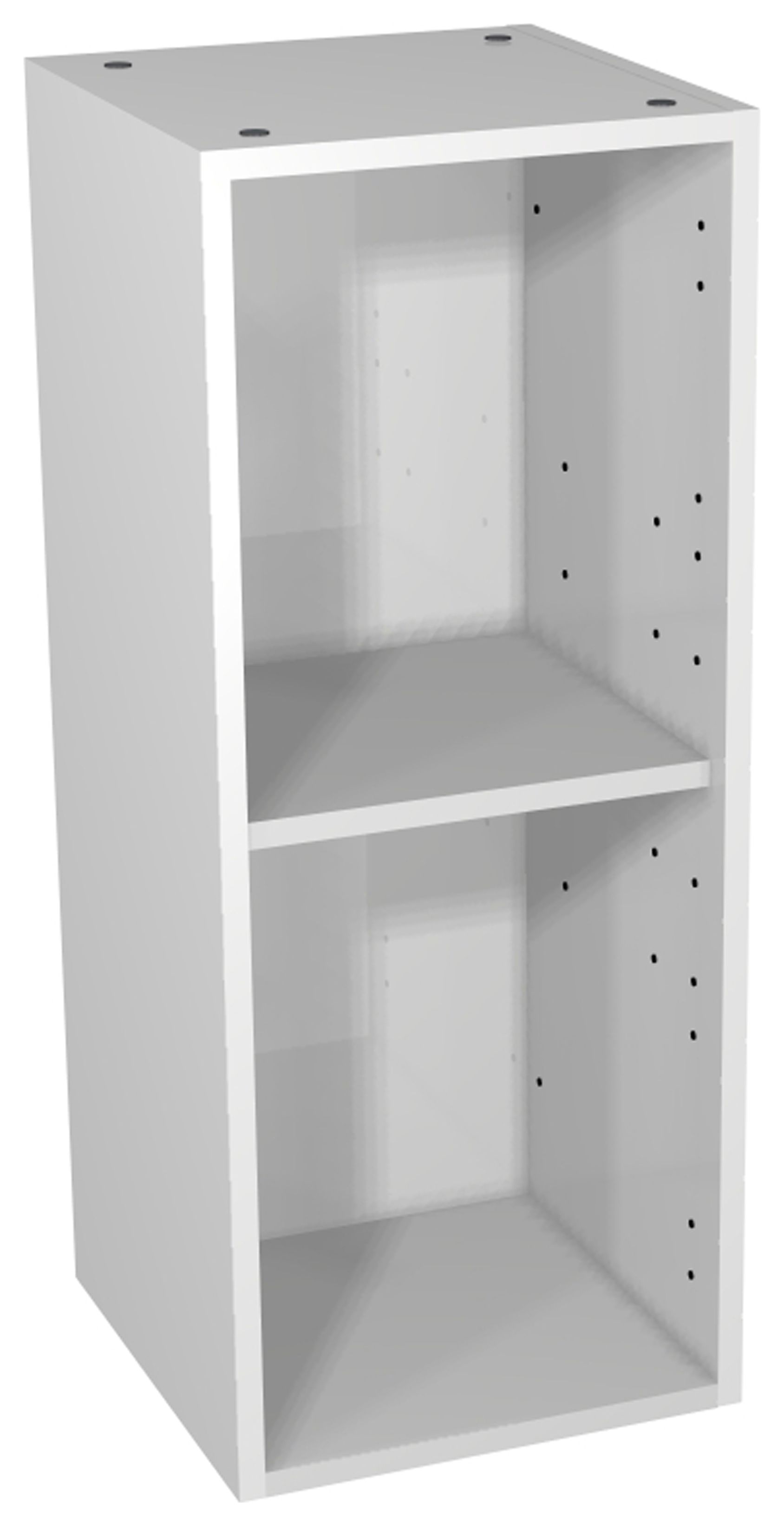 Image of Wickes Hertford Gloss Grey Open Display Unit - 300 x 735mm