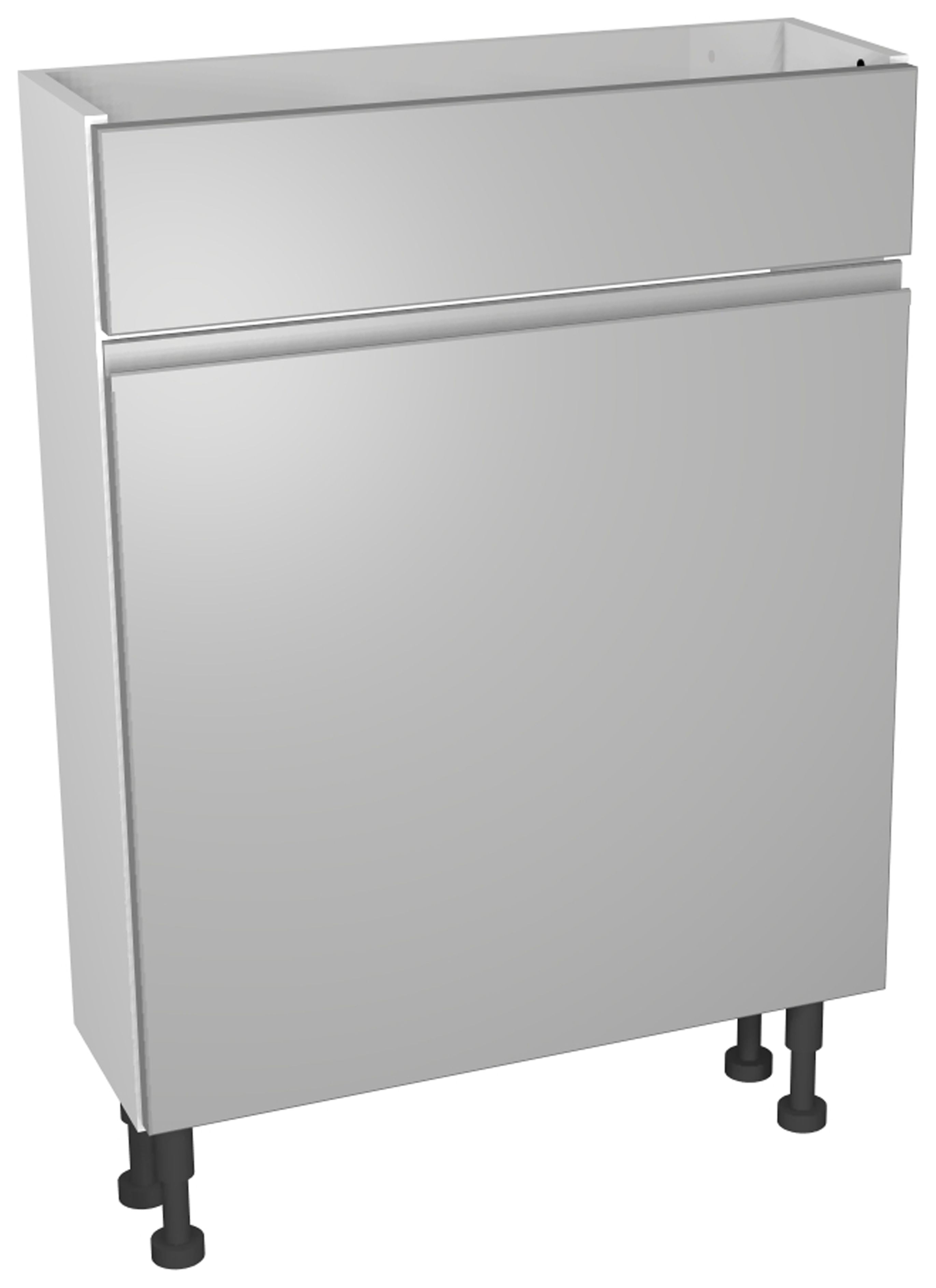 Image of Wickes Hertford Dove Grey Compact Toilet Unit - 600 x 735mm