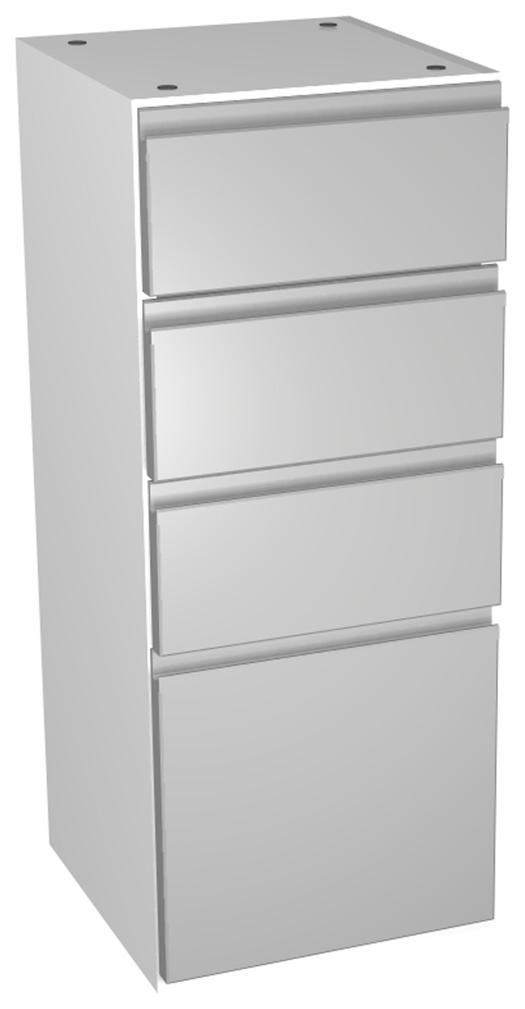 Image of Wickes Hertford Dove Grey 4 Drawer Storage Unit - 300 x 735mm