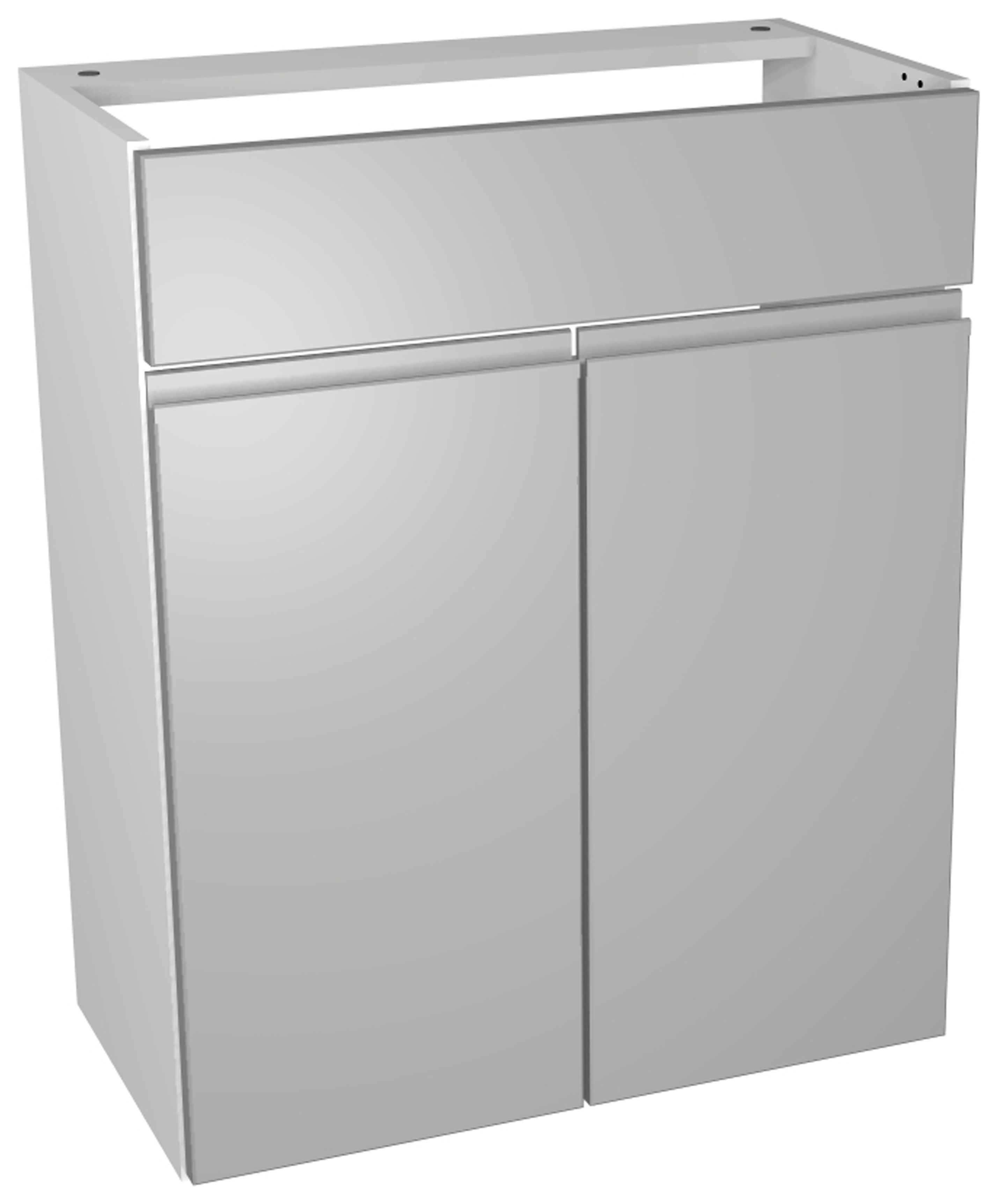 Image of Wickes Hertford Dove Grey Vanity Unit - 600 x 735mm