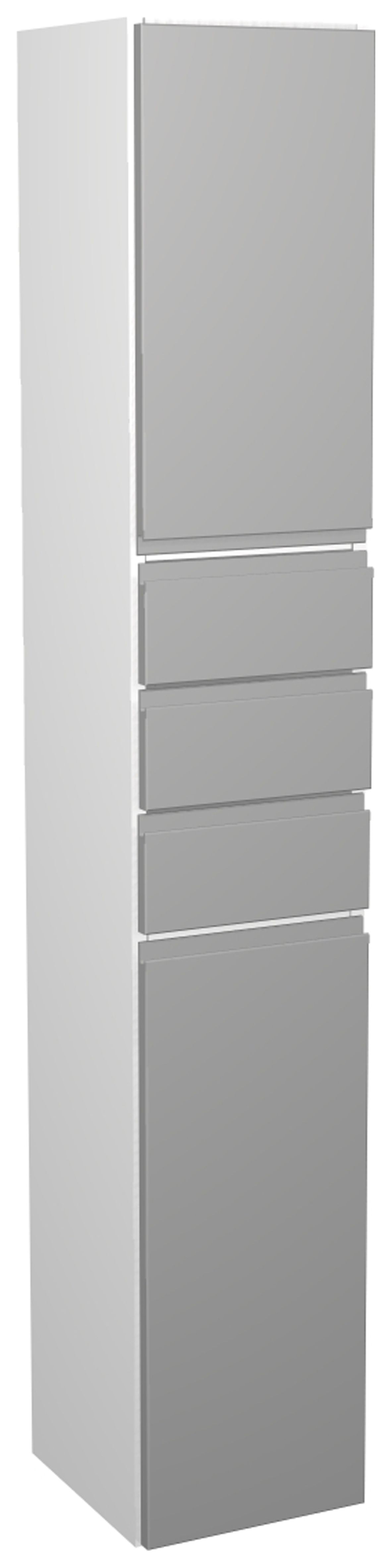Wickes Hertford Dove Grey Tower Unit with Drawers - 300 x 1762mm