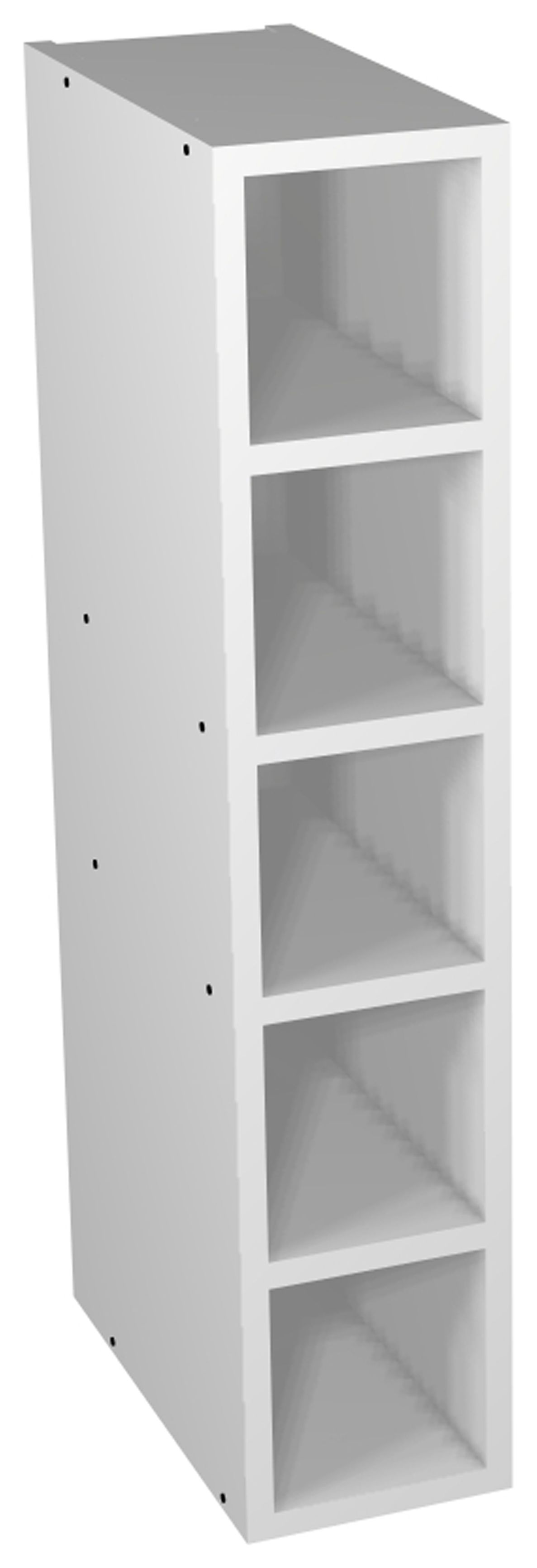 Image of Wickes Fitted Furniture White Gloss Base/Wall Towel Storage Unit - 150 x 735mm