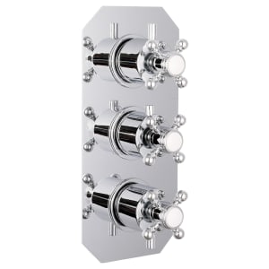 Bristan Traditional Recessed Thermostatic Shower Valve with Diveters - Chrome