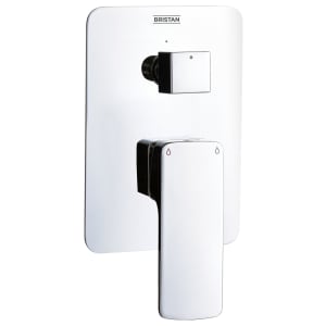 Image of Bristan Square Recessed Concealed Shower Valve with Diverter - Chrome