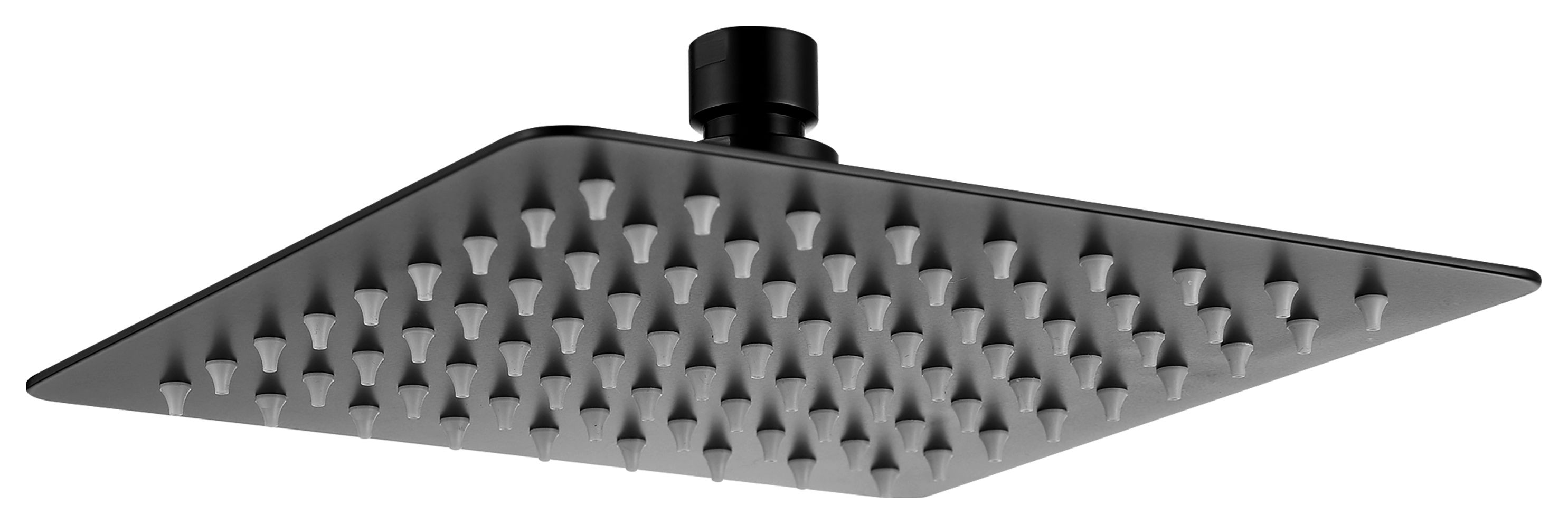 Image of Bristan Square Slimline Black Shower Head - 200mm