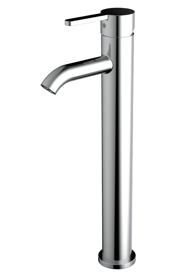 Roca Carelia High Neck Basin Mixer Tap with Cold Start Technology - Chrome