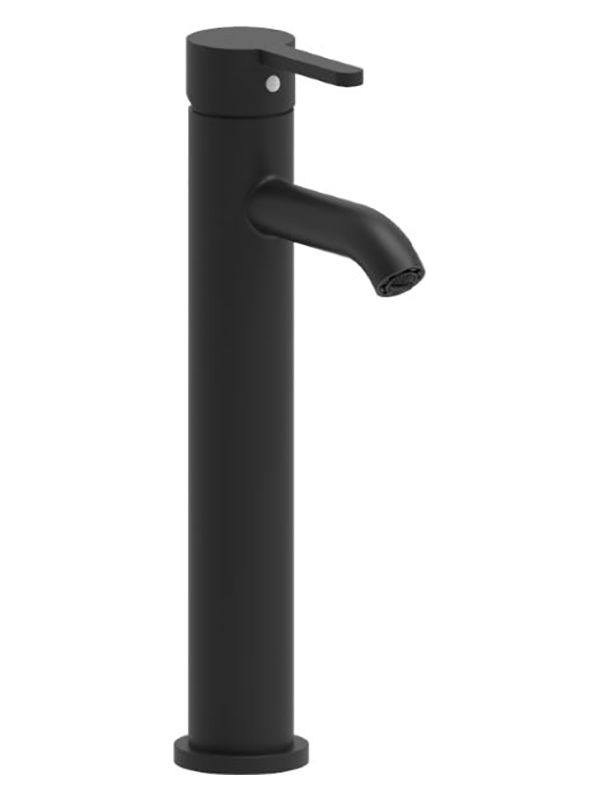 Roca Carelia High Neck Basin Mixer Tap with Cold Start Technology - Black