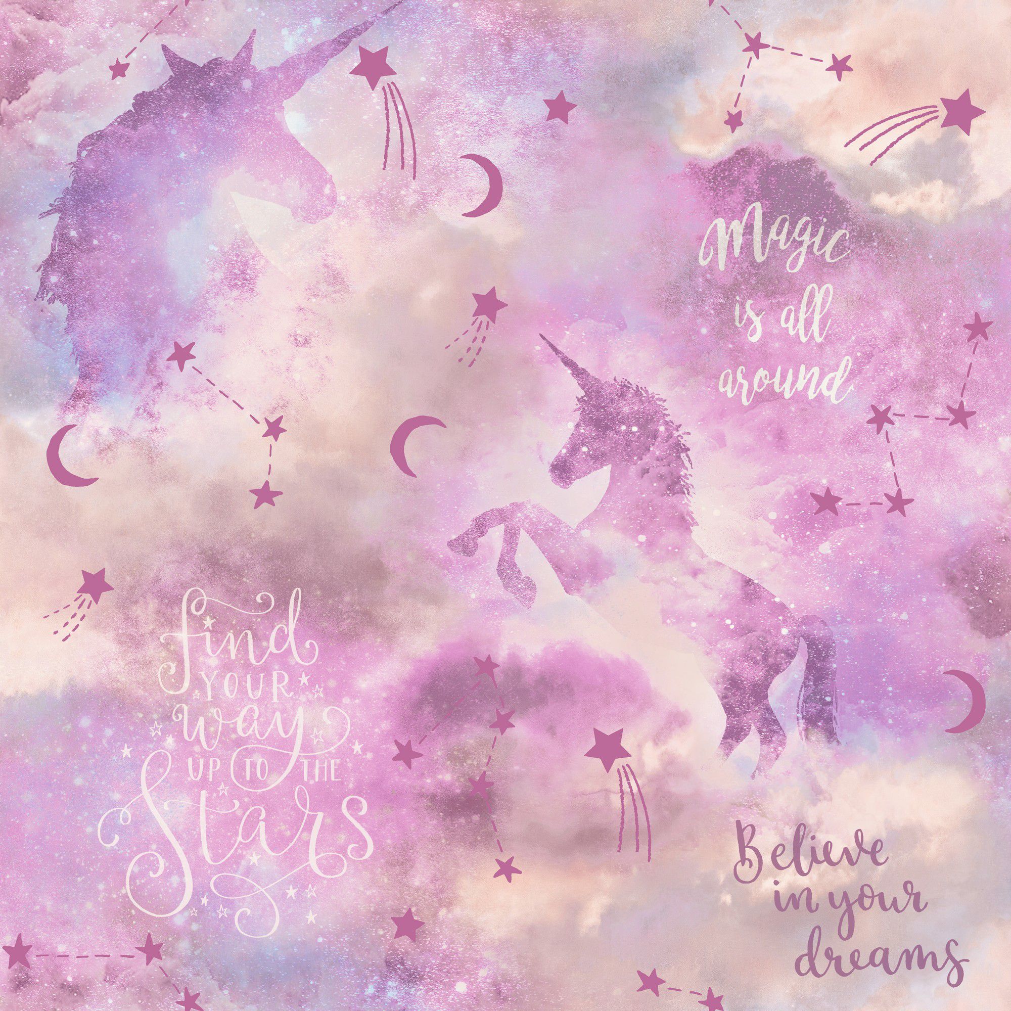 Arthouse Galaxy Unicorn Blush Multi Wallpaper - 10.05m x 53cm