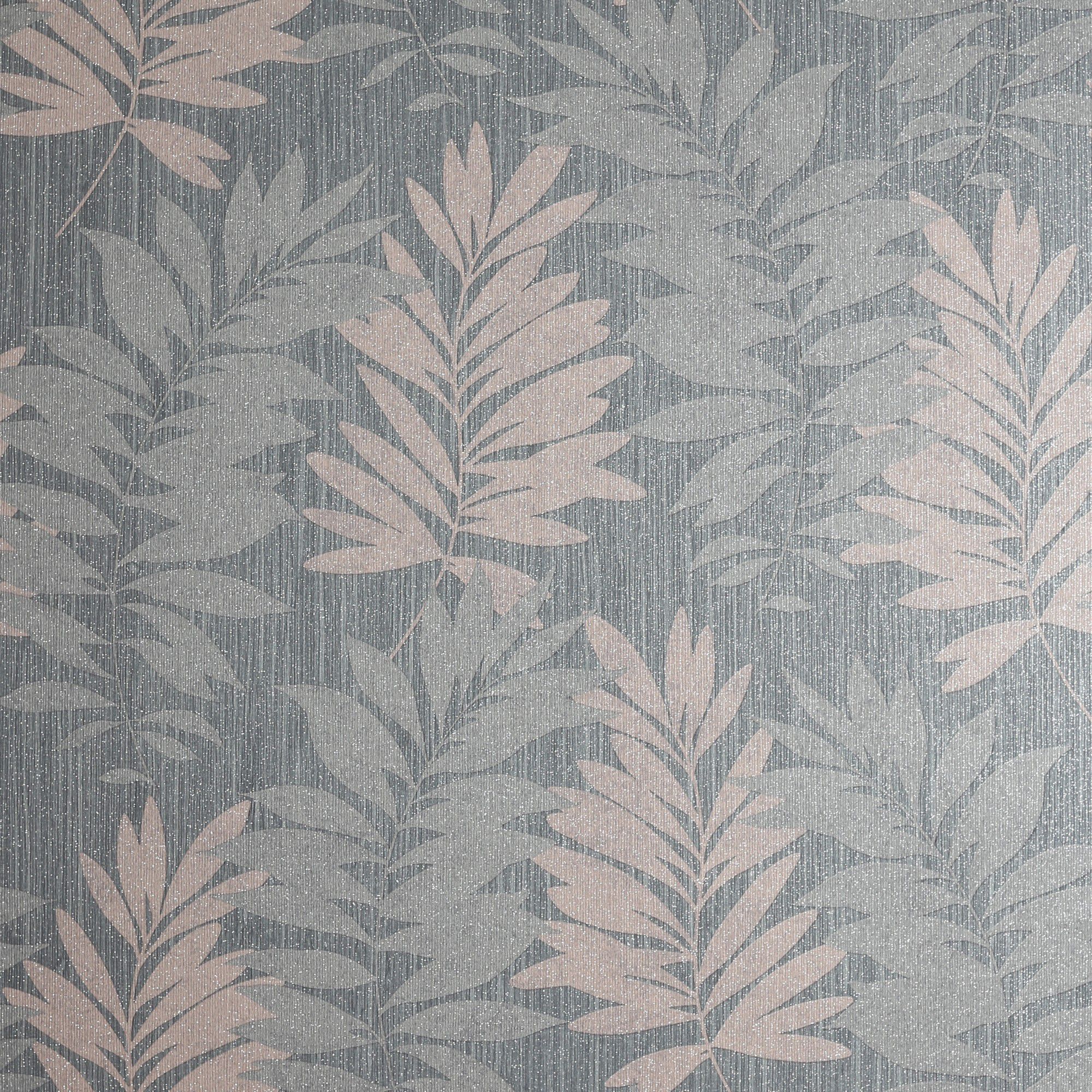 Arthouse Stardust Palm Pink & Grey Wallpaper -