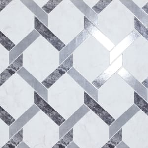 Arthouse Interlock Marble Grey & White Wallpaper 10.05m x 53cm