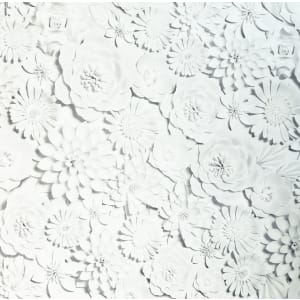 Arthouse 3D Flower Wall White Wallpaper - 10.05m x 53cm