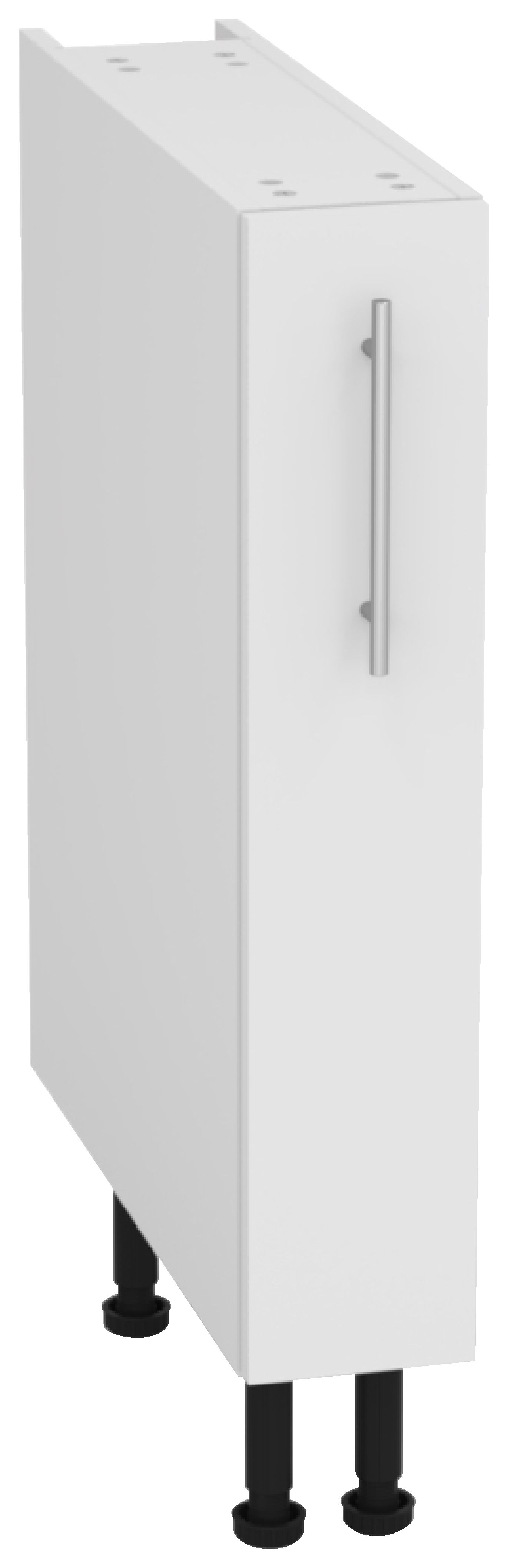 Orlando White Gloss Slab Pull Out Base Unit-