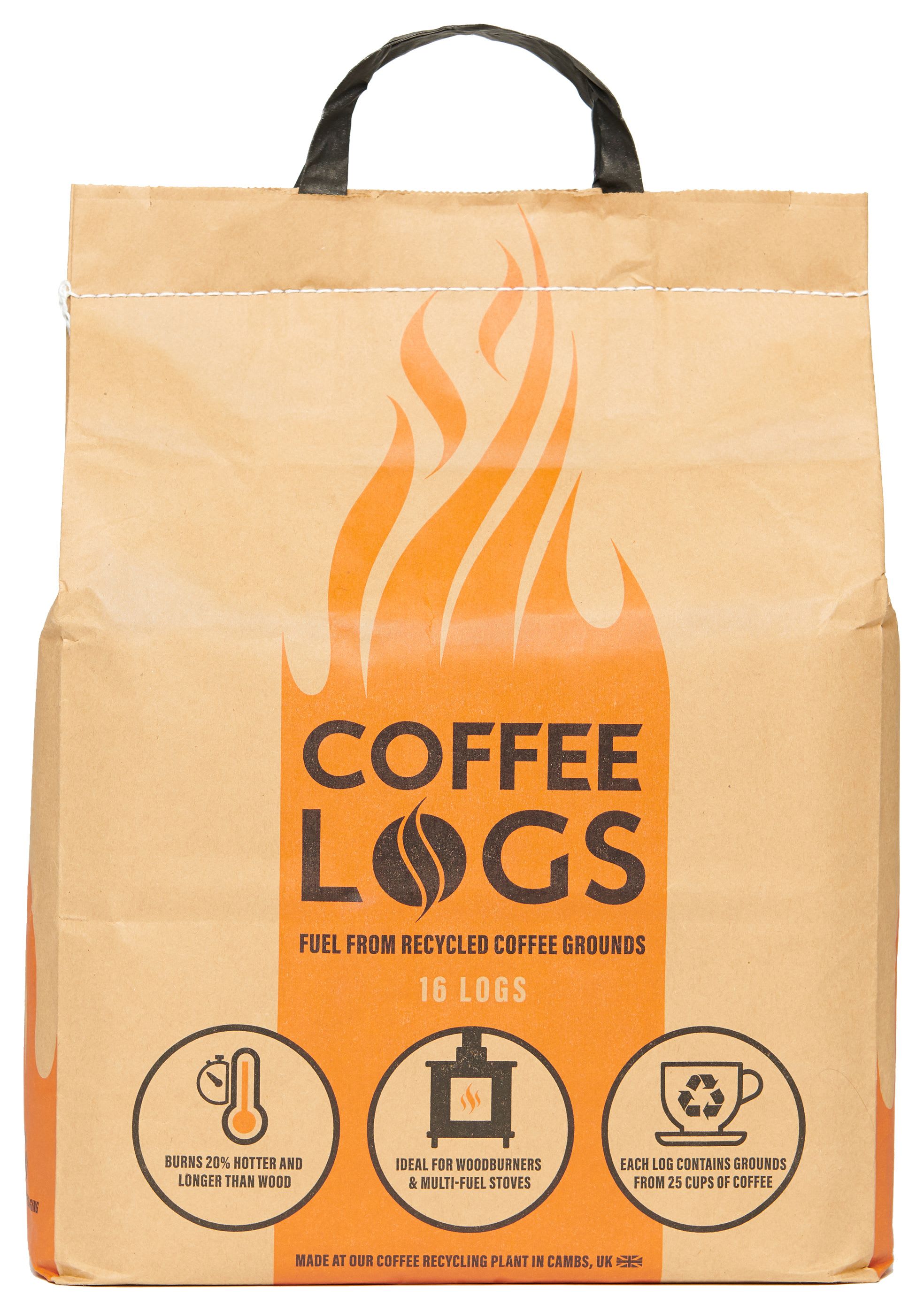 Bio Bean Fire Coffee Logs | Wickes.co.uk