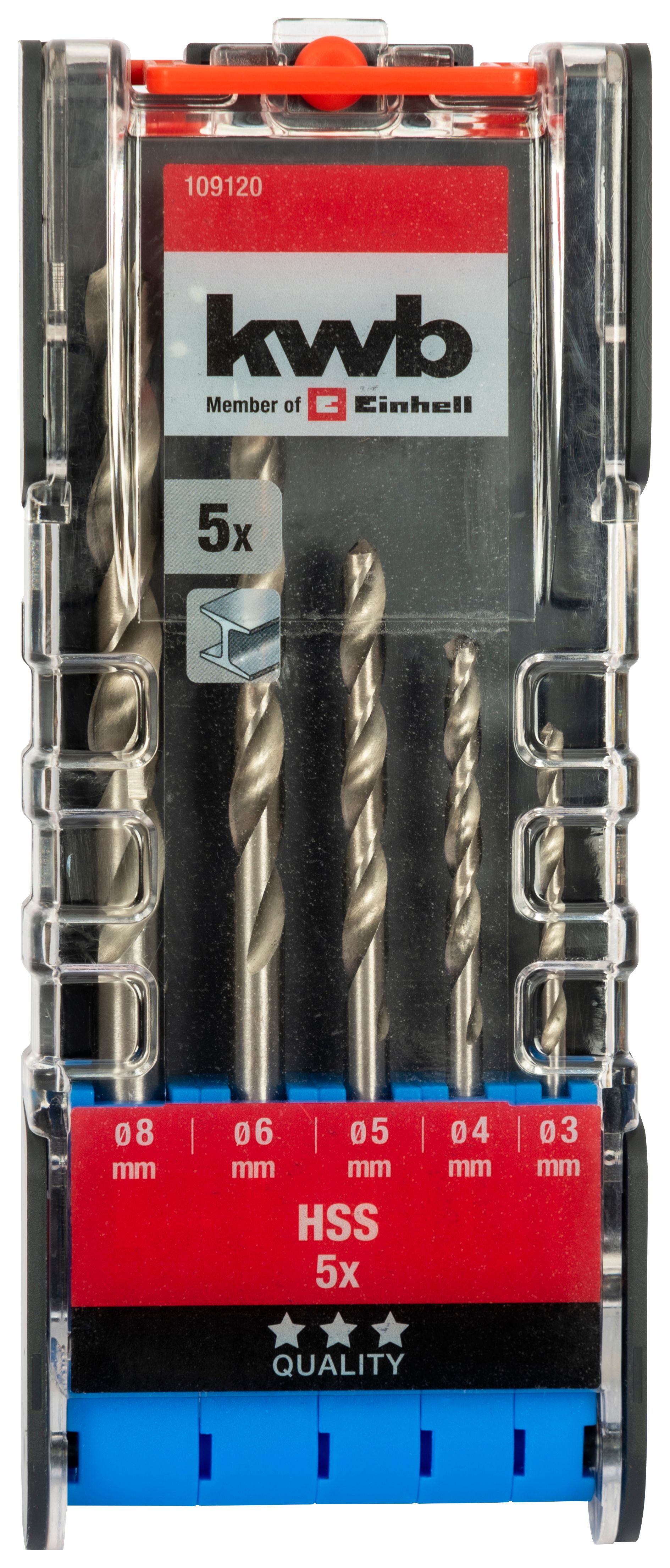 Image of Einhell Kwb HSS Metal Drill Bit Set - 5 Pack