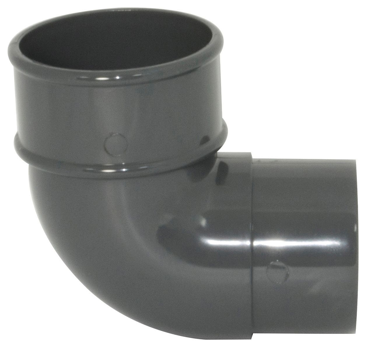 FloPlast 68mm Round Line Downpipe 92.5 Bend - Anthracite Grey